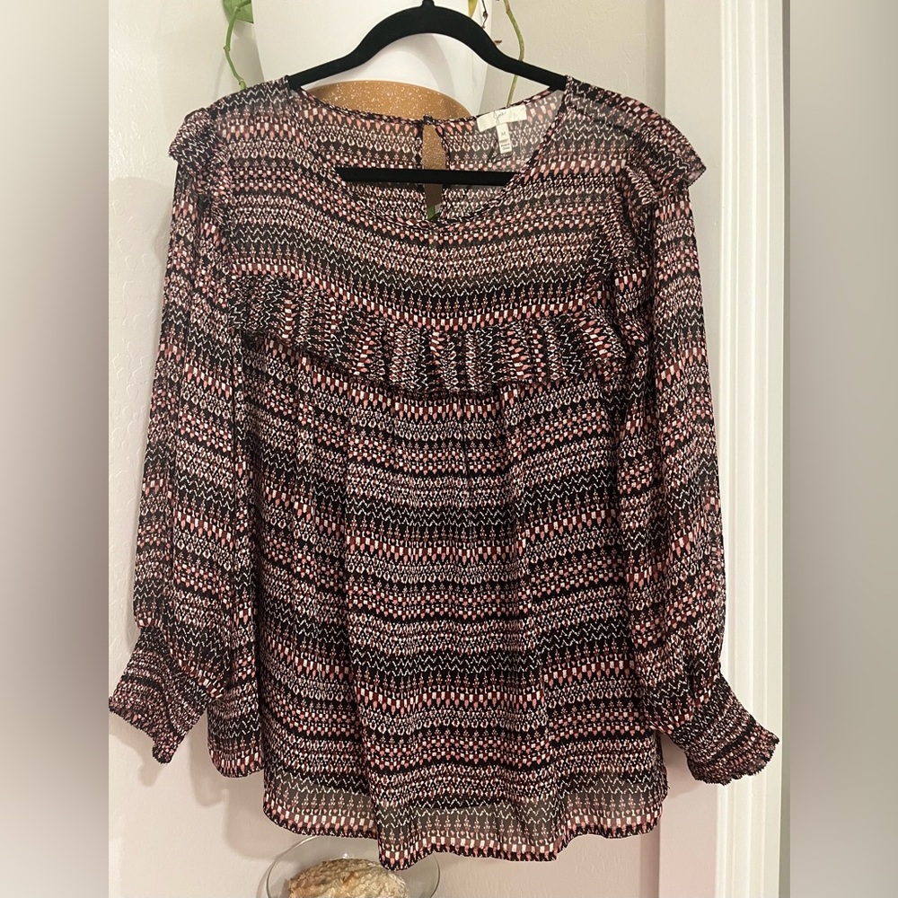 Joie Adeleis Geo Silk Top